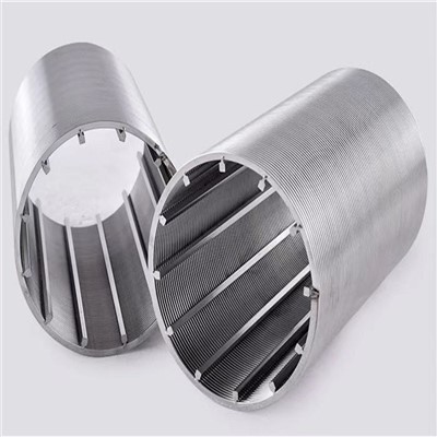 Tubo de tela de poço enrolado em fio de aço inoxidável